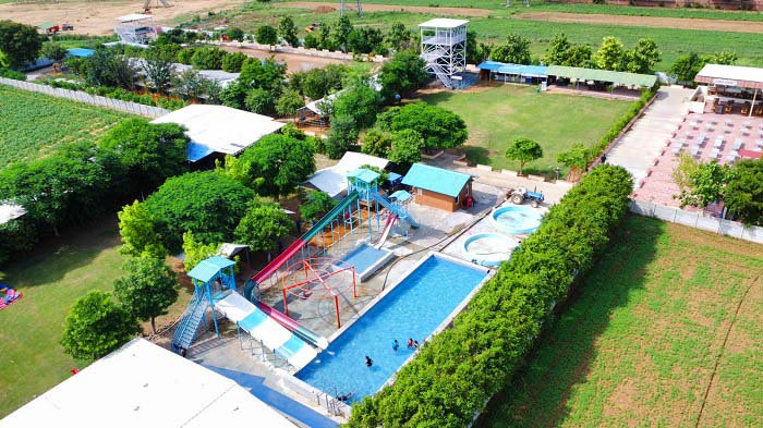 Peacock Farms - resort picnic pool near Delhi