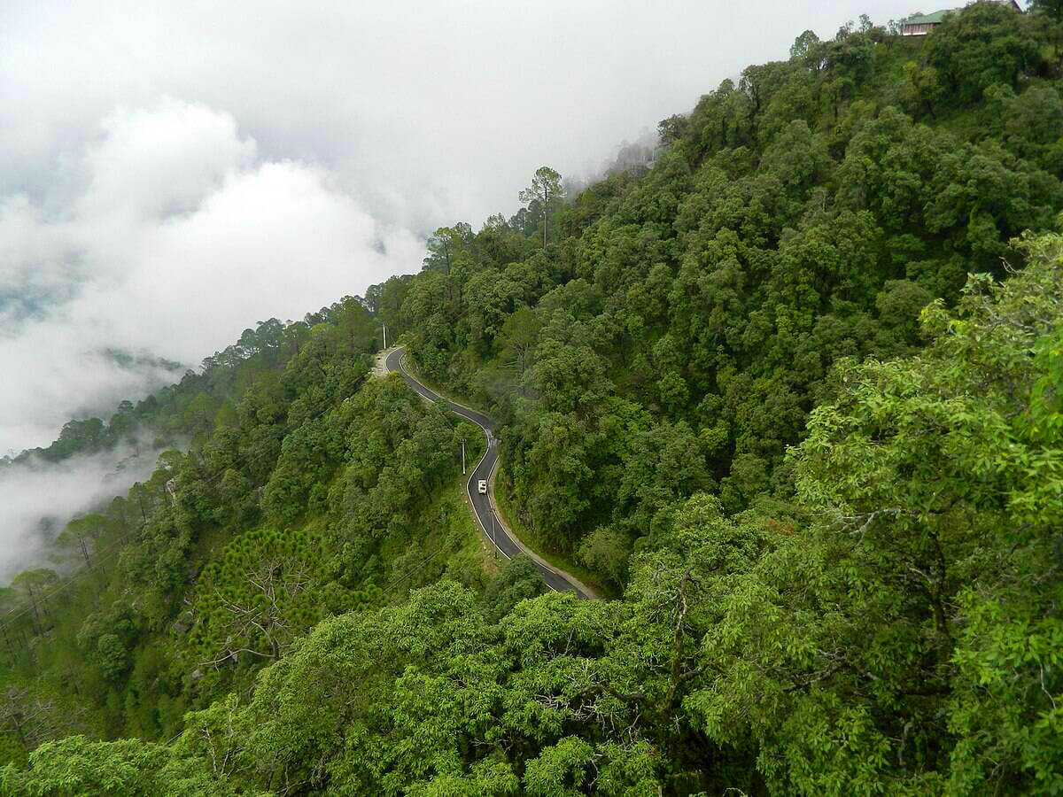 Lansdowne hill station misty oak forest Uttarakhand Delhi tour package