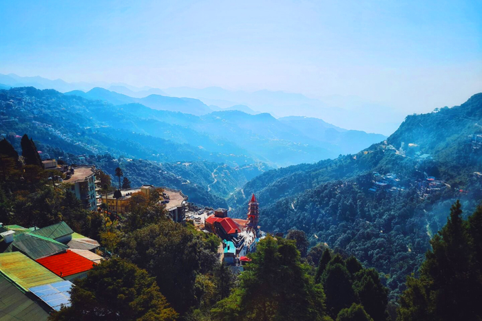 Mussoorie hill station panoramic mountain view Delhi tour package