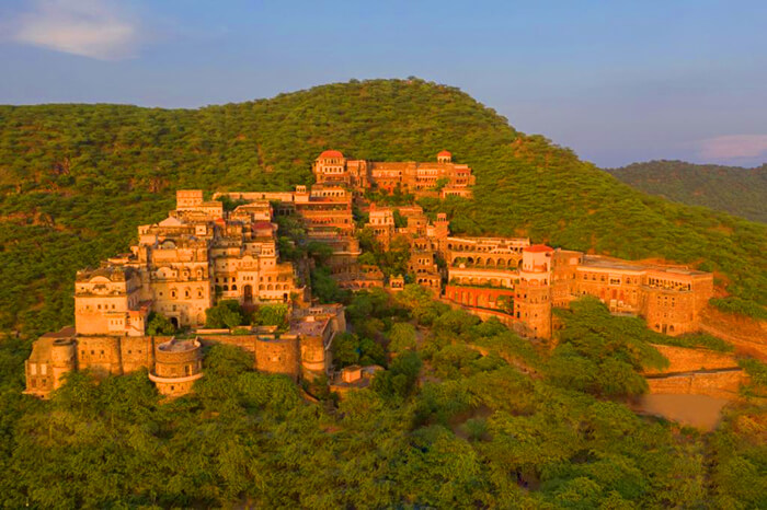 Neemrana Fort Palace heritage stay near Delhi